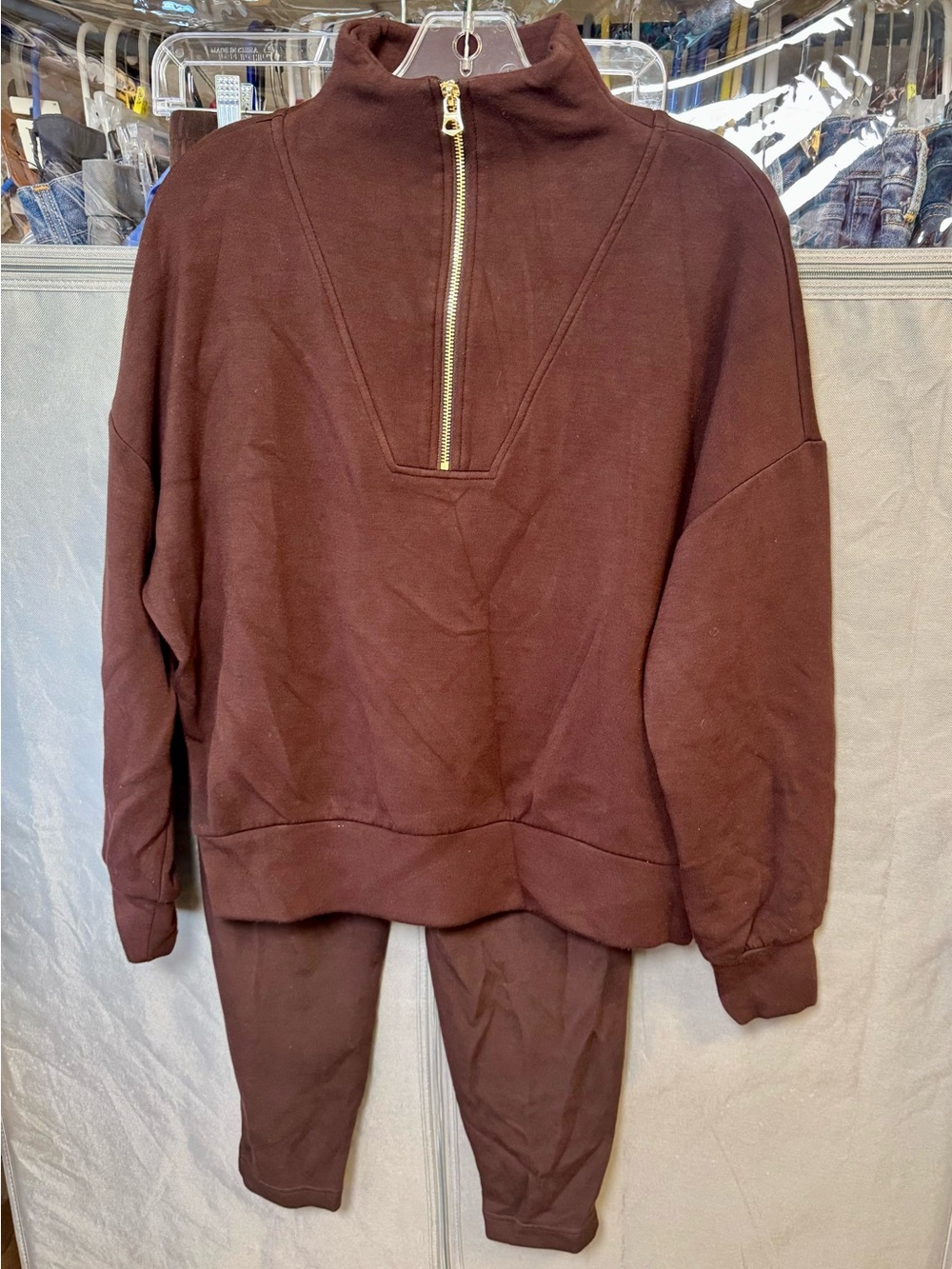 NWOT Varley Double Soft Women’s Zip-Front Pullover Sweater and Pants Set-Size XS